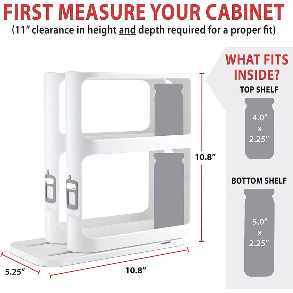 Pull-and-Rotate Spice Rack Organizer