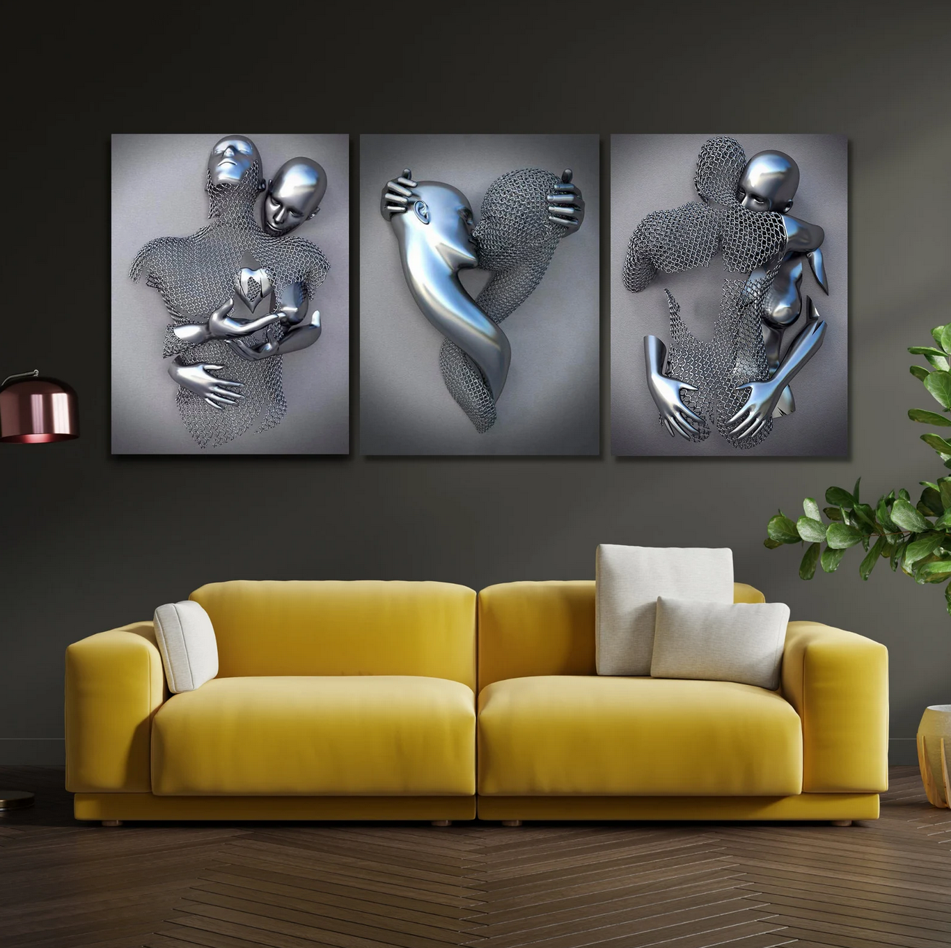 3D Love Wall Art Canvas