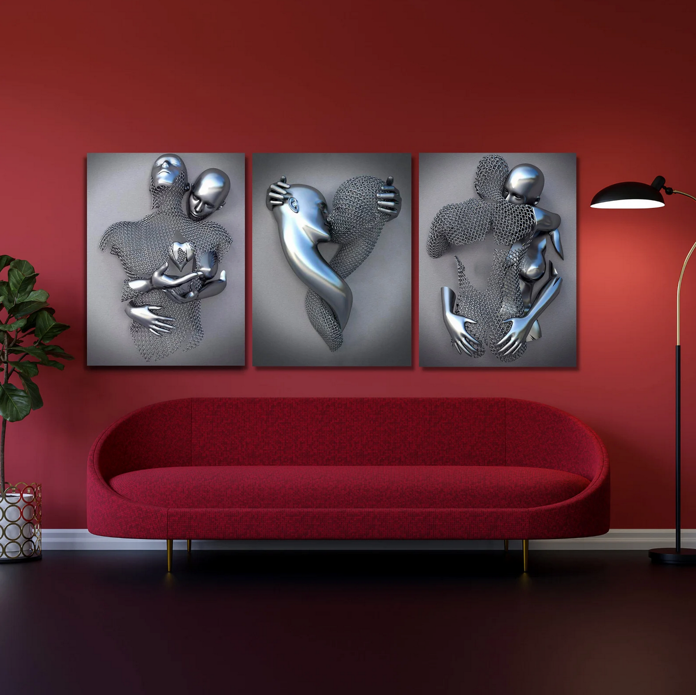3D Love Wall Art Canvas