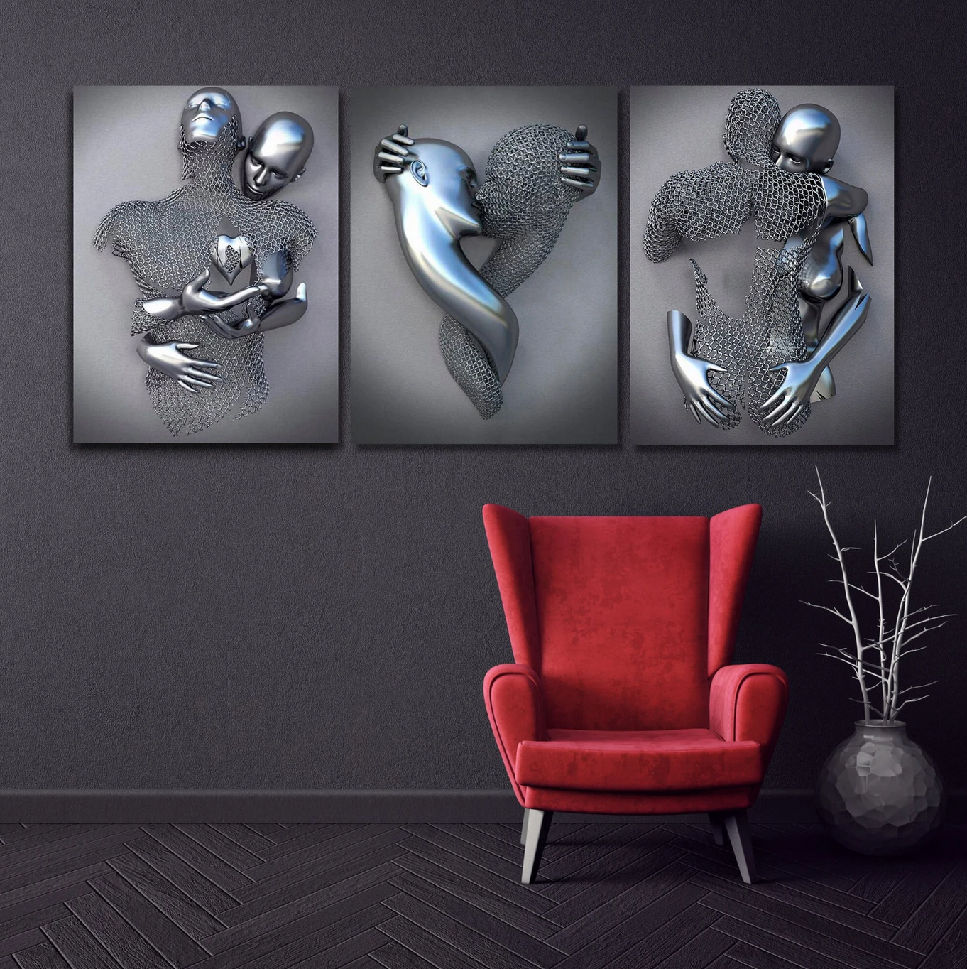 3D Love Wall Art Canvas