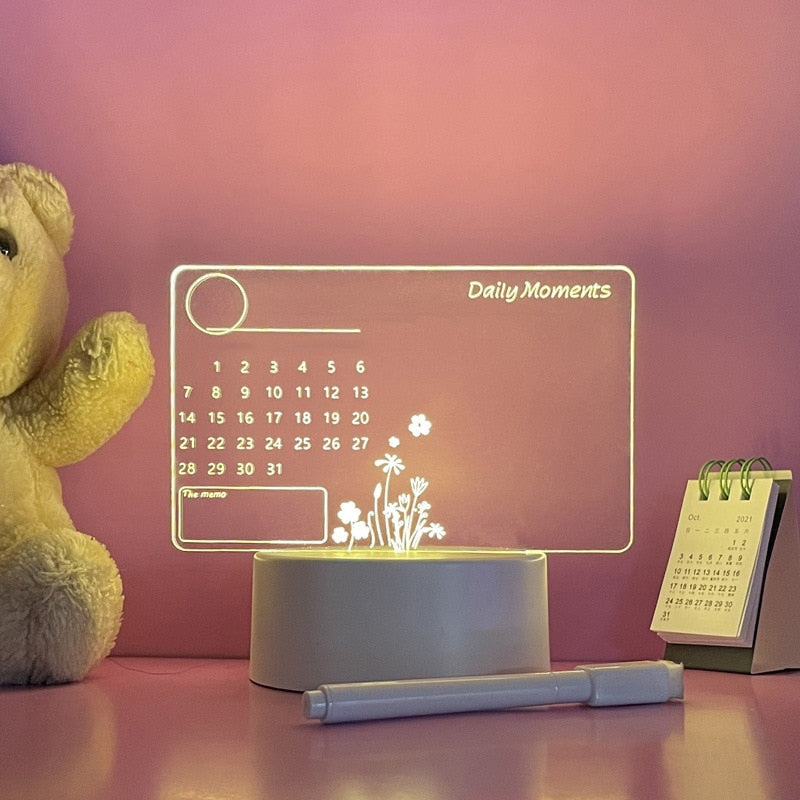 Creative LED Note Glass