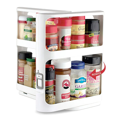 Pull-and-Rotate Spice Rack Organizer